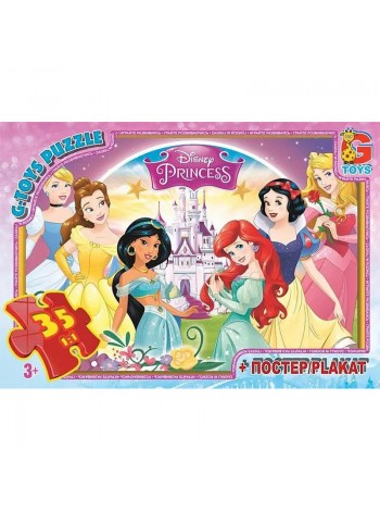 Пазли дитячі "Принцеси Дісней" G-Toys PD82 35 елементів