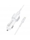 Автомобільний зарядний пристрій Avantis A910 Grand style (2 USB/2.4 A) + USB кабель Lightning-білий
