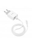 Мережевий зарядний пристрій Avantis A825 (1USB/2.1A) + USB-кабель Micro-білий