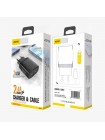 Мережевий зарядний пристрій Aspor A811 (2USB/2.4A) — чорний