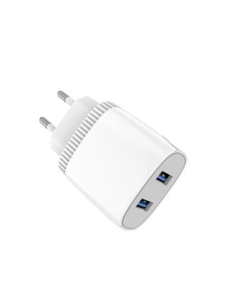 Мережевий зарядний пристрій Aspor A811 (2USB/2.4A) — білий