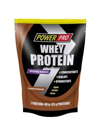 Протеїн Power Pro Whey Protein 1000 g /25 servings/ Шоколад