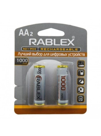 Акумуляторна батарейка Rablex HR6 AA NI-MH 1000mAh 2 шт.