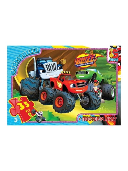Пазли дитячі "Blaze" Блейз G-Toys ZE017 35 елементів