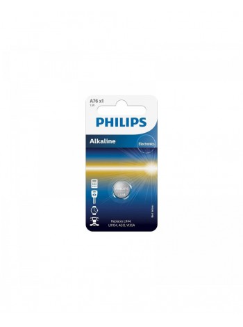 Батарейка Philips Alkaline A76 LR44 LR1154 AG13 V13GA BLI 1 (A76/01B)