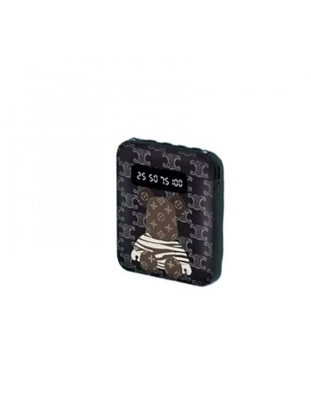 УМБ Power Bank Smart 5000 mAh повербанк з екраном і ліхтариком 4 в 1 Bearbrick Black (16133-hbr)