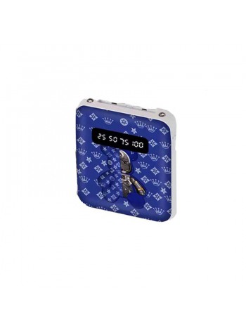 УМБ Power Bank Smart 5000 mAh повербанк з екраном і ліхтариком 4 в 1 Bearbrick Blue (16132-hbr)
