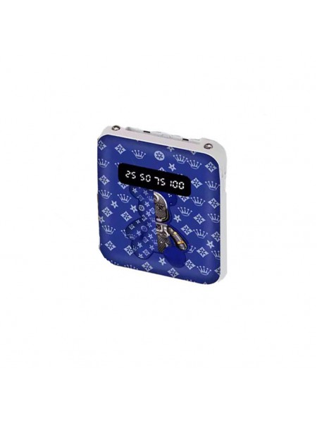 УМБ Power Bank Smart 5000 mAh повербанк з екраном і ліхтариком 4 в 1 Bearbrick Blue (16132-hbr)