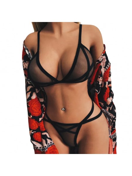 Комплект жіночої спідньої білизни We Love 2XL Чорний (black_xxl_DLSC625)
