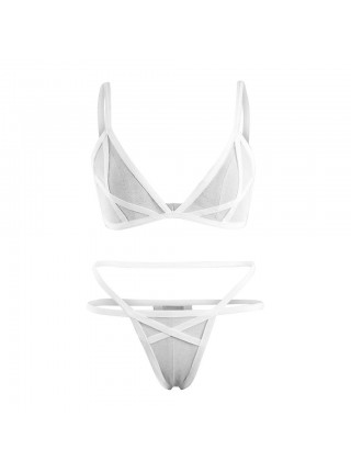 Комплект еротичної спідньої білизни в сіточку We Love 2XL Білий (white_xxl_DLSC625)