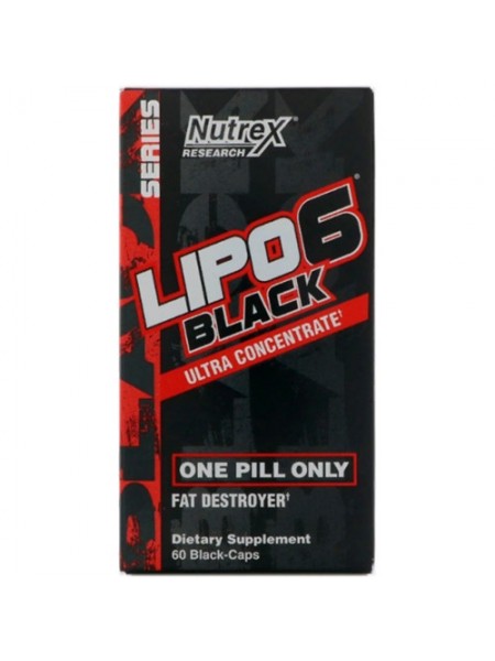 Комплексний жироспалювач Nutrex Lipo-6 Black Ultra Concentrate Stim-Free 60 Caps