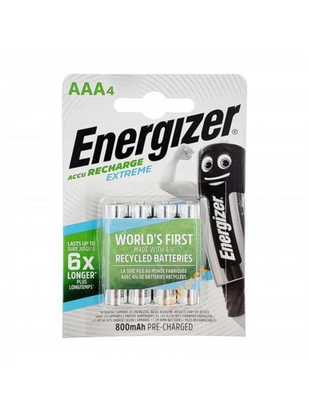 Акумулятори Energizer Recharge Extreme AAA/HR03 LSD Ni-MH 800 mAh BL 4 шт.