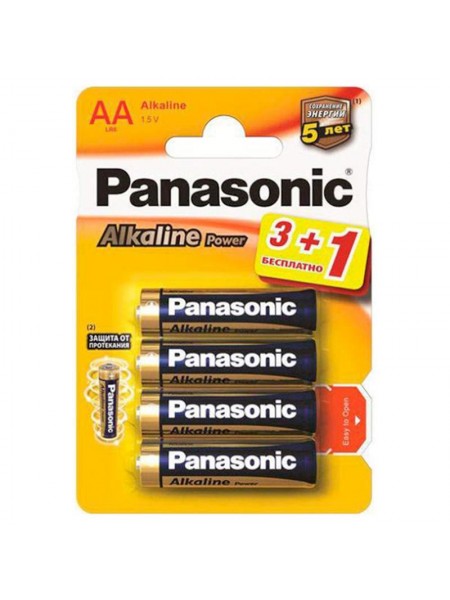 Батарейка Panasonic Alkaline Power AA/LR06 BL 4 шт (LR6APB/4BP)
