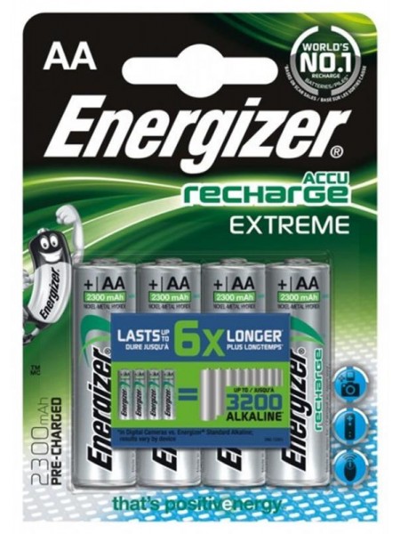 Акумулятори Energizer Recharge Extreme AA/HR06 LSD Ni-MH 2300 mAh BL 4 шт.
