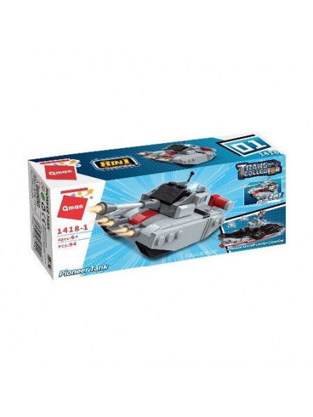 Дитячий конструктор "Воєний транспорт" Qman 1418Q-1-8 Танк