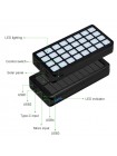 УМБ Power Bank Solar 30000 mAh + ліхтарик із сонячною панеллю PS-900 Вологозахищений Чорний (PS-90030)