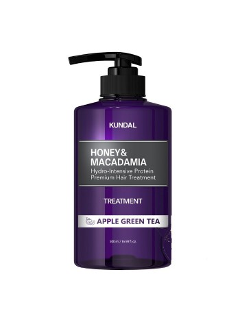 Поживний кондиціонер Honey & Macadamia Protein Hair Treatment Apple Green Tea Kundal 500 мл