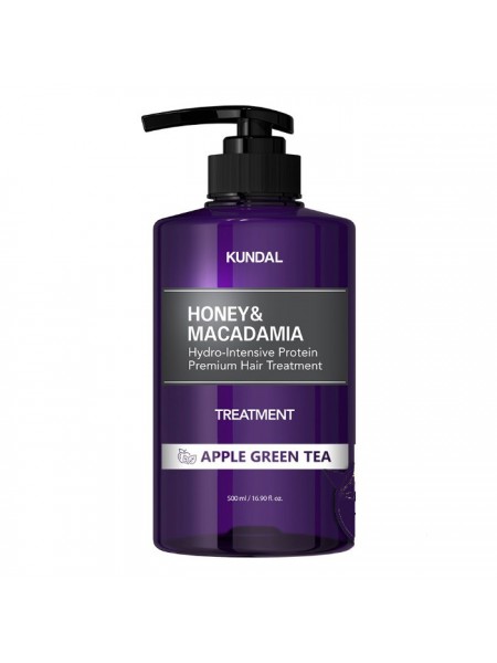 Поживний кондиціонер Honey & Macadamia Protein Hair Treatment Apple Green Tea Kundal 500 мл