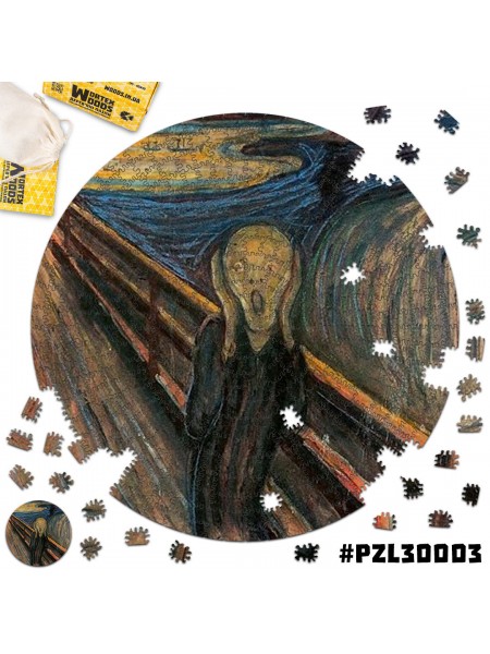 Дерев'яні пазли Wortex Woods Крик 30х30 см 188 елементи амеби PZL30003
