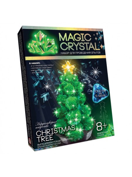 Дитячий набір для проведення дослідів "MAGIC CRYSTAL" Danko Toys ОМС-01 Christmas Tree Green