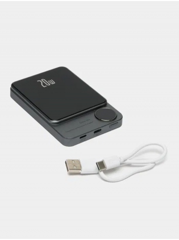 УМБ магнітна Mag Save з бездротовою зарядкою 10000 mAh 20 Вт для iPhone Сірий (Q920WPlus) Power