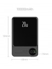УМБ магнітна Mag Save з бездротовою зарядкою 10000 mAh 20 Вт для iPhone Сірий (Q920WPlus) Power