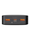 Power bank BASEUS Bipow Digital Display 20000 mAh Білий 2381189737, Чорний