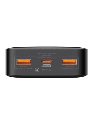 Power bank BASEUS Bipow Digital Display 20000 mAh Білий 2381189737, Чорний