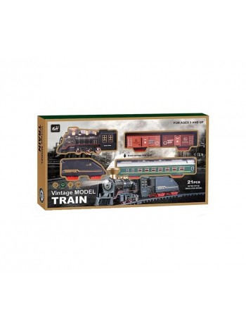 Залізниця Yufeng Vintage Model Train 4 вагони та локомотив Різнобарвний (141428)