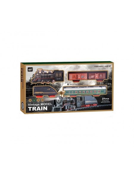 Залізниця Yufeng Vintage Model Train 4 вагони та локомотив Різнобарвний (141428)
