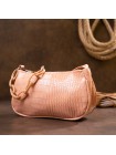 Компактна сумка-багет зі шкірозамінника під екзотику Vintage sale_14926 Рожева