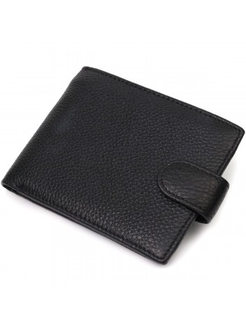 Горизонтальний чоловічий гаманець із натуральної шкіри Vintage sale_15019 Чорний