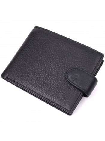 Горизонтальний гаманець для чоловіків із натуральної шкіри Vintage sale_15037 Чорний