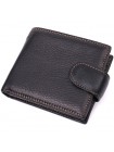 Горизонтальний невеликий гаманець для чоловіків із натуральної шкіри Vintage sale_15063 Чорний