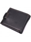 Горизонтальний невеликий гаманець для чоловіків із натуральної шкіри Vintage sale_15063 Чорний