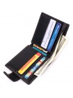 Горизонтальний невеликий гаманець для чоловіків із натуральної шкіри Vintage sale_15063 Чорний