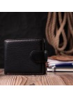 Горизонтальний невеликий гаманець для чоловіків із натуральної шкіри Vintage sale_15063 Чорний