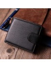 Горизонтальний невеликий гаманець для чоловіків із натуральної шкіри Vintage sale_15063 Чорний