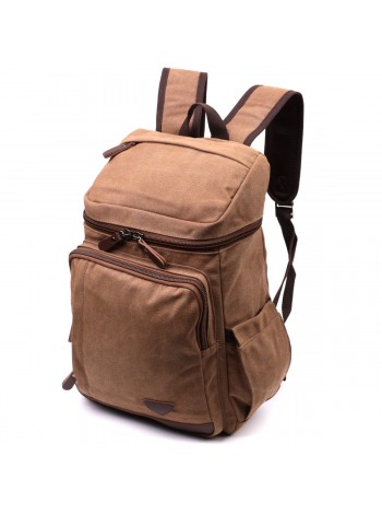 Текстильний великий рюкзак із кишенею для ноутбука Vintage sale_15075 Пісочний
