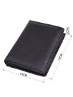 Зручний чоловічий шкіряний гаманець у два складання Vintage sale_15093 Чорний