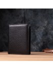 Зручний чоловічий шкіряний гаманець у два складання Vintage sale_15093 Чорний