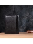Зручний чоловічий шкіряний гаманець у два складання Vintage sale_15093 Чорний