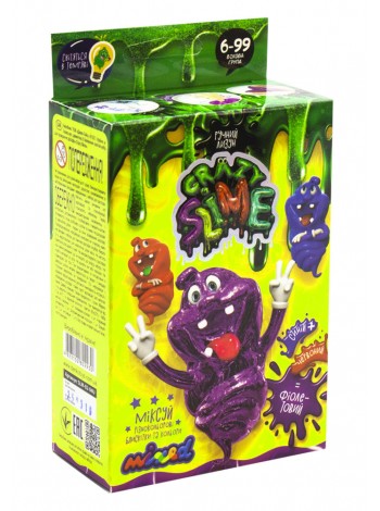 Набір для дослідів Dankotoys Crazy Slime - Лізун своїми руками фіолетовий (SLM-02-04U)