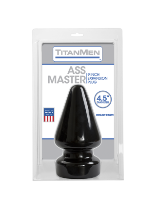 Корок для фістинга Doc Johnson Titanmen Tools — Butt Plug — Ass Master 231х114 мм Чорний (SO2812)