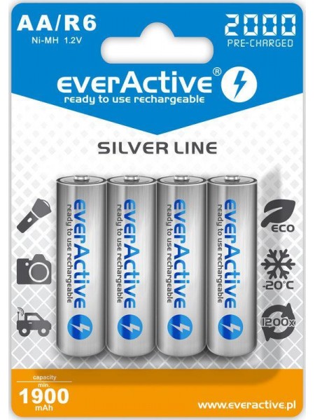 Аккумулятор everActive AA/HR06 Ni-MH 2000mAh BL 4шт