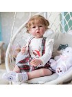 Силіконова колекційна лялька Reborn Doll Дівчинка Поліна Вінілова Лялька Висота 75 см (493)