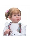 Силіконова колекційна лялька Reborn Doll Дівчинка Поліна Вінілова Лялька Висота 75 см (493)