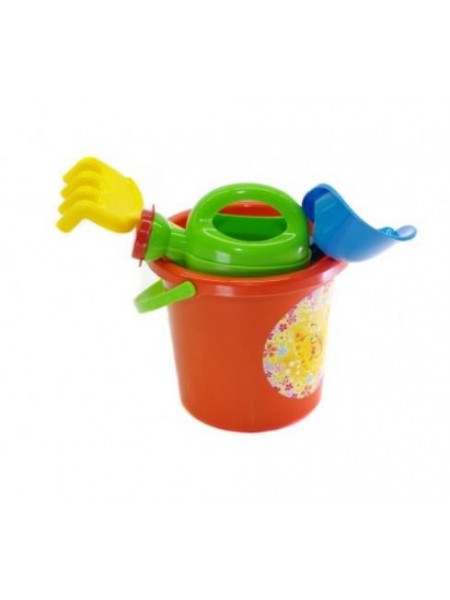 Набір пісочний Doloni Toys No1 у сітці 013555/1 Жовтогарячий