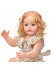 Силіконова колекційна лялька Reborn Doll Роксі Вінілова Висота 55 см (622)