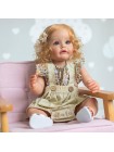 Силіконова колекційна лялька Reborn Doll Роксі Вінілова Висота 55 см (622)